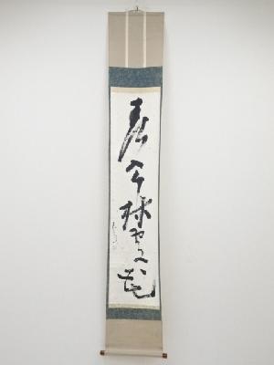 相国寺大津櫪堂筆　「春入千林處々花」一行書　肉筆紙本掛軸（共箱）